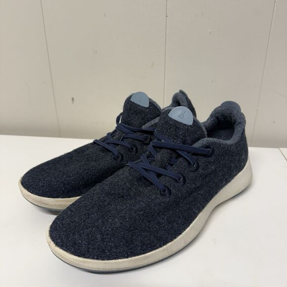 Allbirds Wool Runner Mizzle Athletic Lace Up Running Shoe Blue Mens Size 11 GUC - Picture 1 of 10